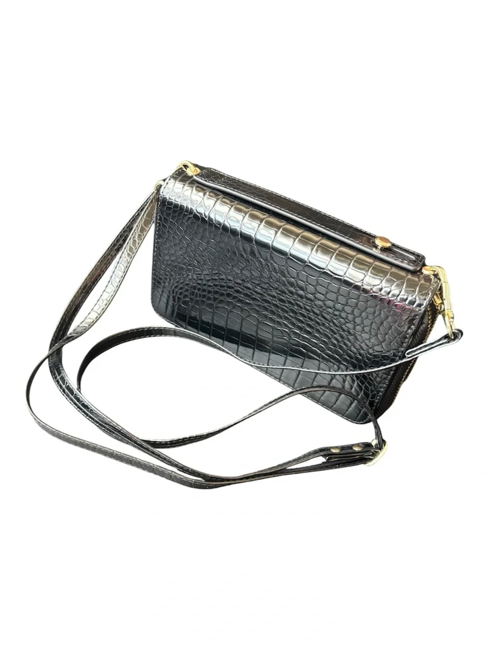 Harryshell Crossbody Shoulder Chain Lanyard (Crocodile Black)
